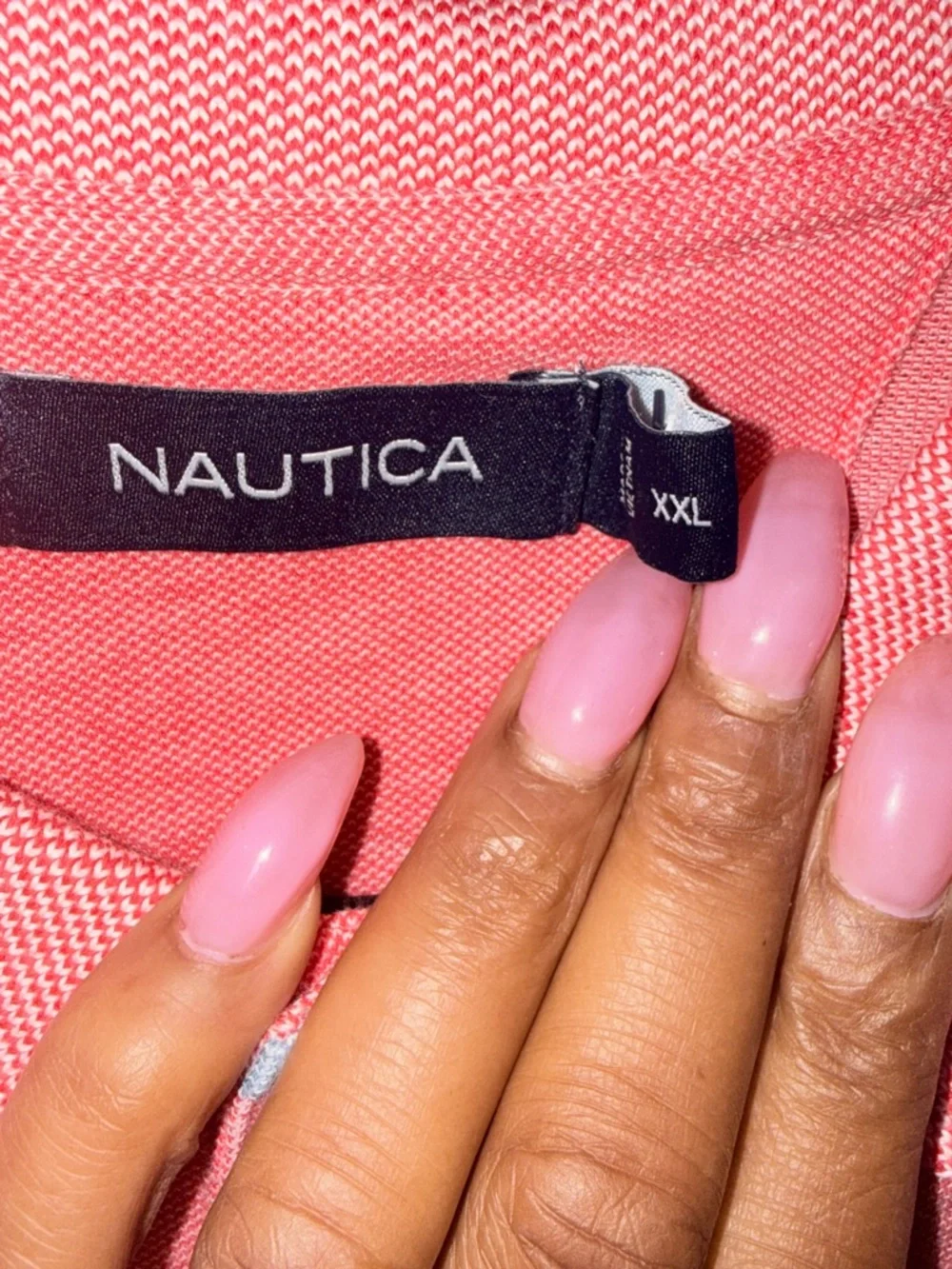 Nautica Pink Striped Polo XXL Casual Preppy Shirt - Picture 5 of 11